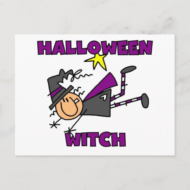 Halloween Hexen T - Shirt und Geschenke Postkarte (Vorderseite)