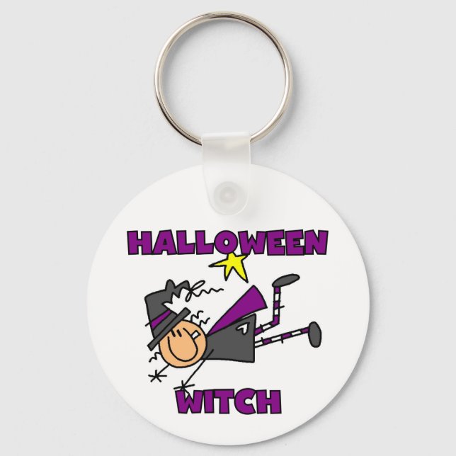 Halloween Hexen T - Shirt und Geschenke Schlüsselanhänger (Vorderseite)