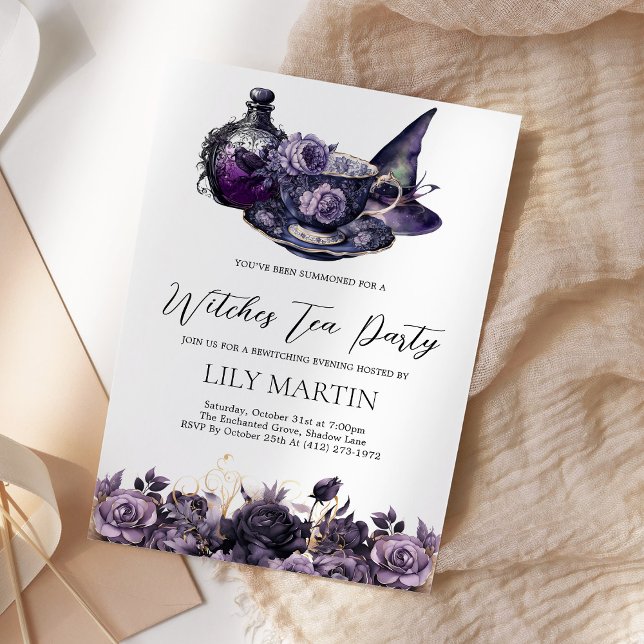 Halloween-Hexen-Teeparty Einladung (Von Creator hochgeladen)