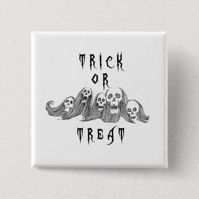 Halloween Hexen Trick oder Treat Button (Vorderseite)