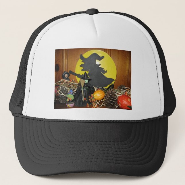 Halloween Hexen Truckerkappe (Vorderseite)