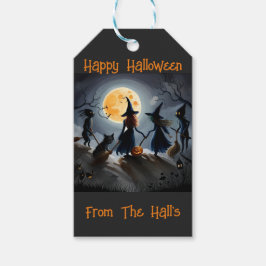 Halloween Hexen und Freunde Geschenkanhänger