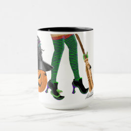 Halloween Hexenbeine und Schuhe, wenn die Schuhe p Tasse