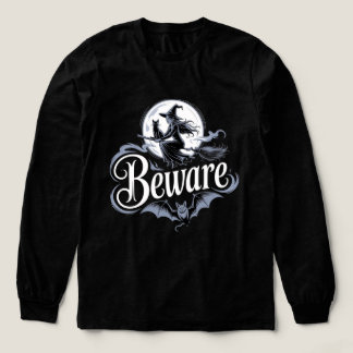 Halloween Hexenbesen Schwarze Katze Mond Grafik Tri-Blend Shirt