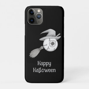 Halloween-Hexenbesen und beängstigendes Augenbraue Case-Mate iPhone Hülle