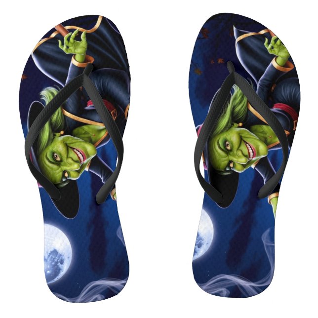 Halloween/Hexenflips Flip Flops (Fußbett)