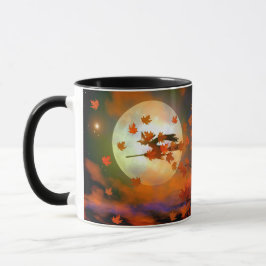 Halloween-Hexenflug Tasse
