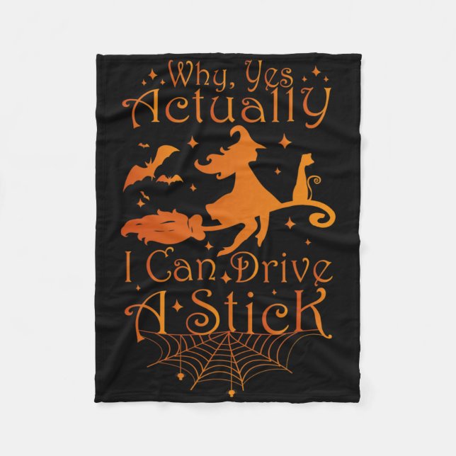 Halloween Hexengeschenke Warum ja eigentlich kann  Fleecedecke (Vorderseite)