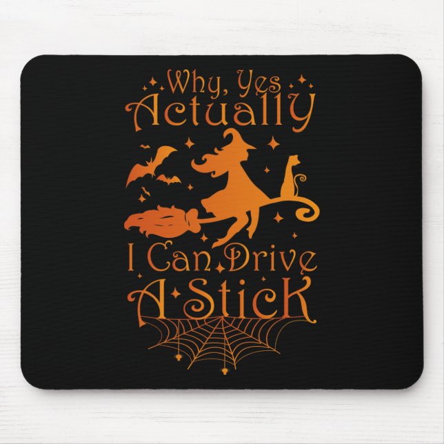 Halloween Hexengeschenke Warum ja eigentlich kann  Mousepad (Vorne)