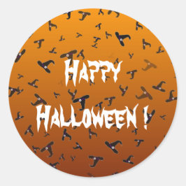 Halloween Hexenhats Runder Aufkleber