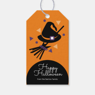 Halloween-Hexenhut Orange Süßigkeiten zum Trick or Geschenkanhänger