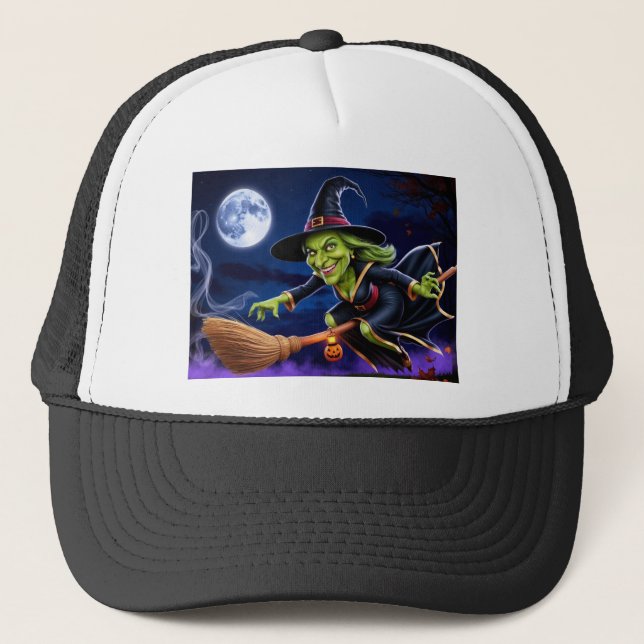 Halloween/Hexenhut Truckerkappe (Vorderseite)