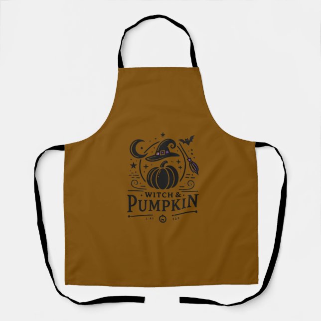 Halloween Hexenhut und Pumpkin Design Magic Art Schürze (Vorderseite)