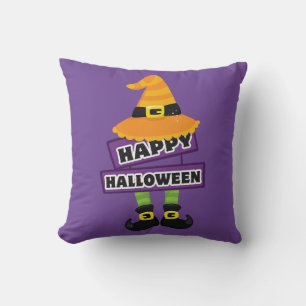 Halloween Hexenhut und Schuhe Kissen