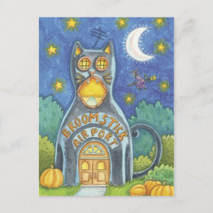 Halloween Hexenkarte Postkarte