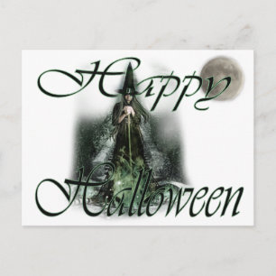 Halloween-Hexenkarte Postkarte