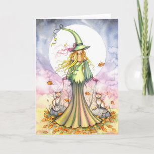 Halloween Hexenkarte und Cat Art Card Karte