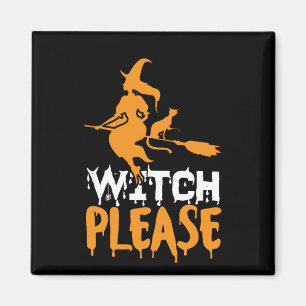 Halloween Hexenkatze Bitte Geburtstag Magnet