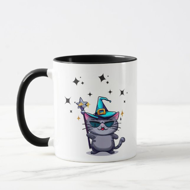 Halloween Hexenkatzen, die Zaubersterne Cool halte Tasse (Links)
