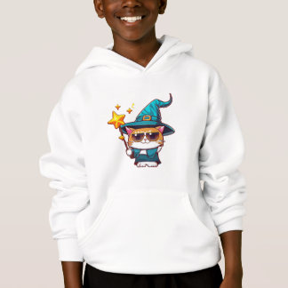 Halloween Hexenkatzen, die Zaubersterne halten Hoodie