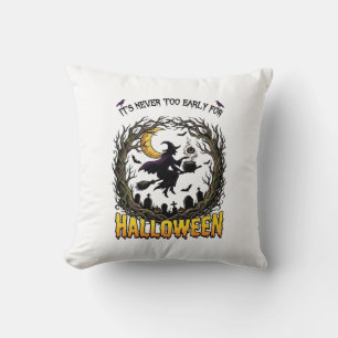 Halloween Hexenkessel Mond Friedhof Verdrehter Bau Kissen
