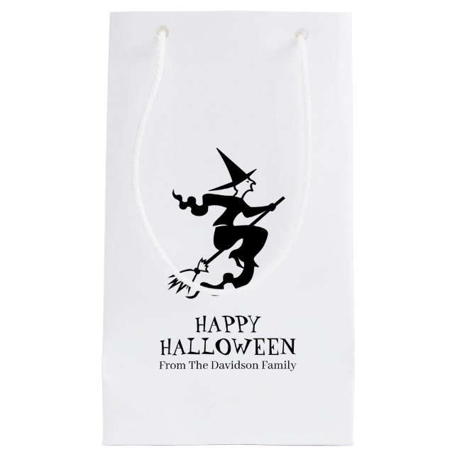 Halloween-Hexenkraut-Weiß-Leckerei Kleine Geschenktüte (Vorderseite)