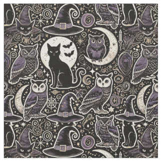 Halloween-Hexenkunst und Spooky-Nacht Stoff