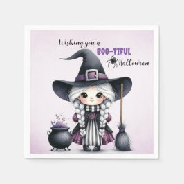 Halloween Hexenkunst Zauberburg Serviette