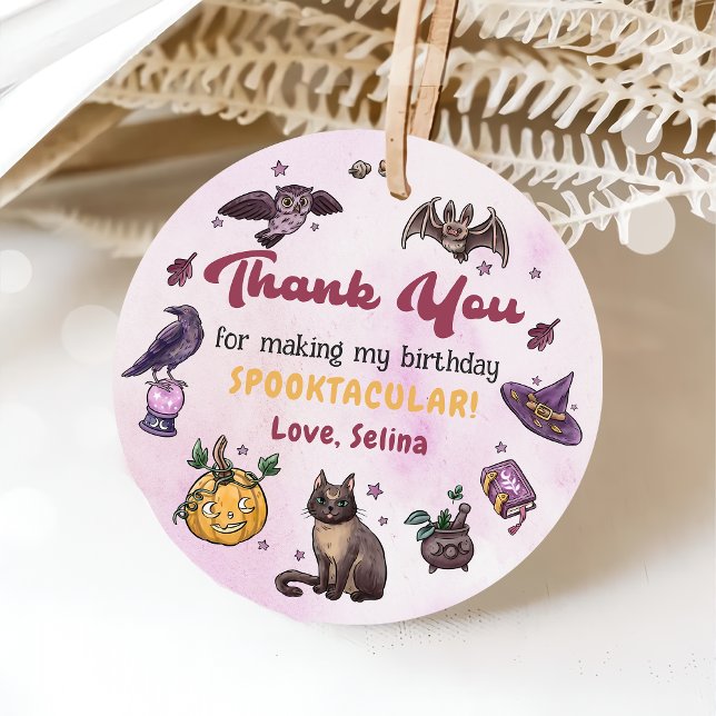 Halloween Hexenkürbis Katze Geburtstagsbegütertags Geschenkanhänger (Von Creator hochgeladen)