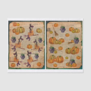 Halloween Hexenkürbispapier-Dekoupage Seidenpapier