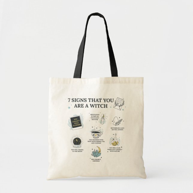 Halloween Hexenmagazin Tragetasche (Vorne)