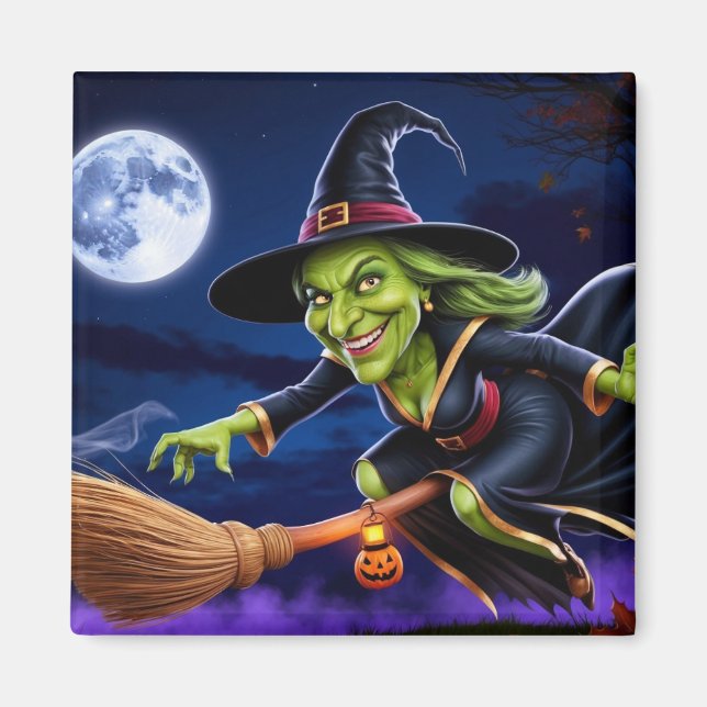 Halloween/Hexenmagnet Magnet (Vorne)