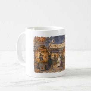 Halloween-Hexenmarkt-Szene-Illustration Kaffeetasse
