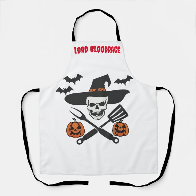 Halloween Hexenmeister Cowboy Themed Schürze (Vorderseite)