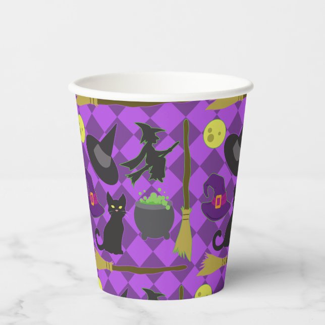 Halloween Hexenmeisterschaft Pappbecher (Vorderseite)