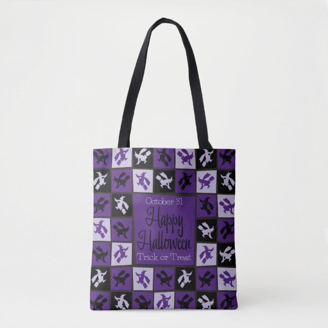 Halloween-Hexenmosaik Tasche (Vorderseite)