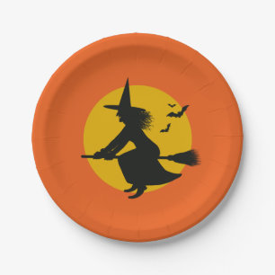 Halloween-Hexenpapier-Teller Pappteller