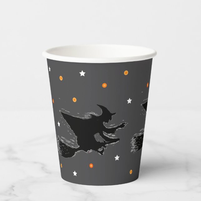 Halloween Hexenparty Pappbecher (Vorderseite)