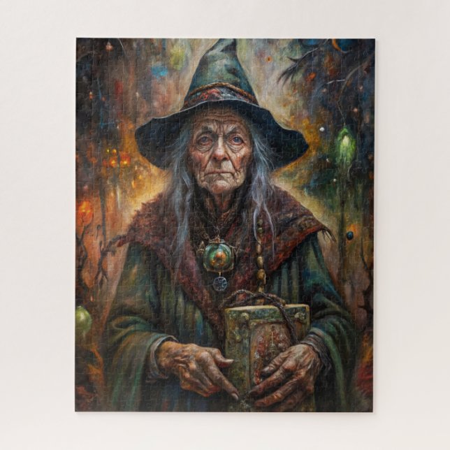 Halloween Hexenpuzzle (Vertikal)