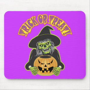 Halloween Hexenschädel Mousepad