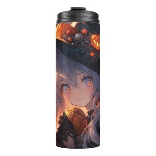 Halloween-Hexenszene Thermosbecher