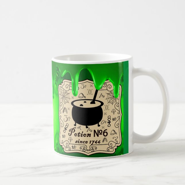 Halloween Hexentränke Tasse, Cup Kaffeetasse (Rechts)