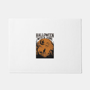 Halloween Hexenzone Schwarze Katze Friedhof Fleder Fußmatte