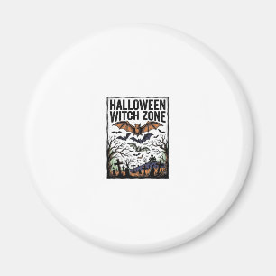 Halloween-Hexenzone Vintage-Friedhofs-Fledermaus-D Magnet