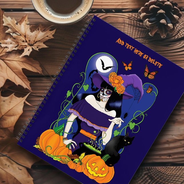 Halloween Hexenzuckerskull Notizbuch (Von Creator hochgeladen)