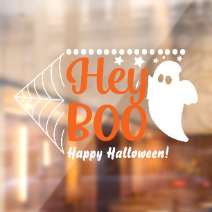Halloween Hey Boo Ghost Fensteraufkleber