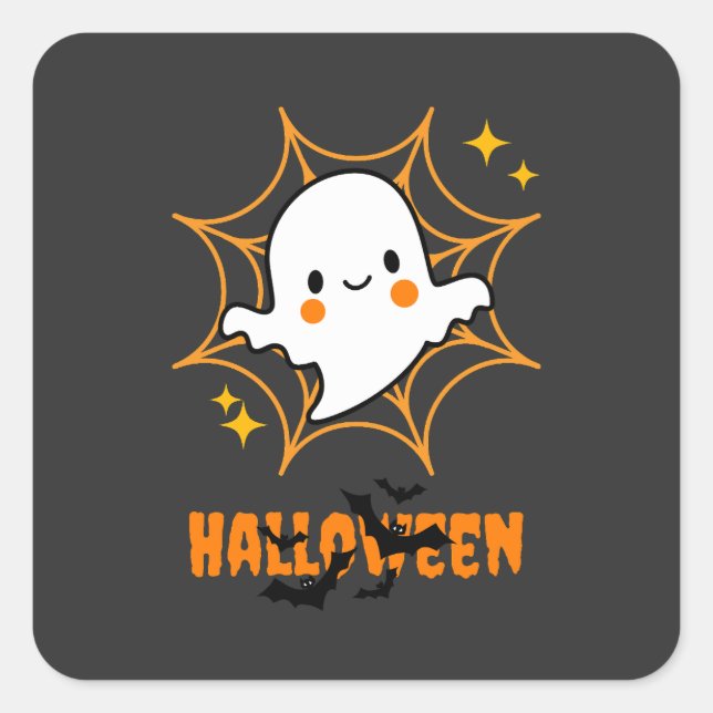 HALLOWEEN HGB QUADRATISCHER AUFKLEBER (Vorderseite)