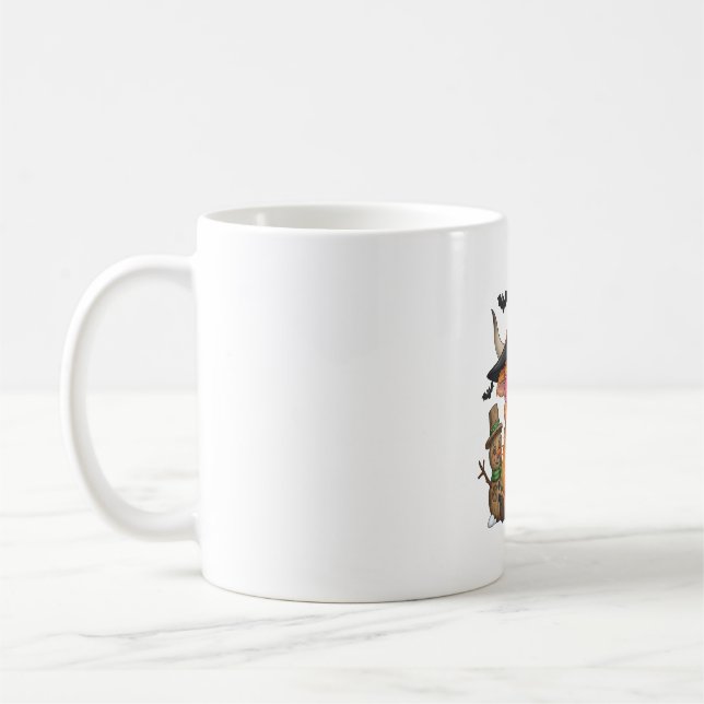 Halloween Highland Cow (2) Kaffeetasse (Links)