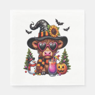 Halloween Highland Cow Serviette