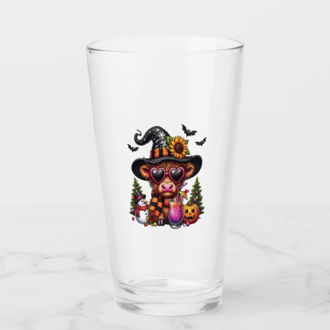 Halloween Highland-Rind 2 Glas (Vorderseite)